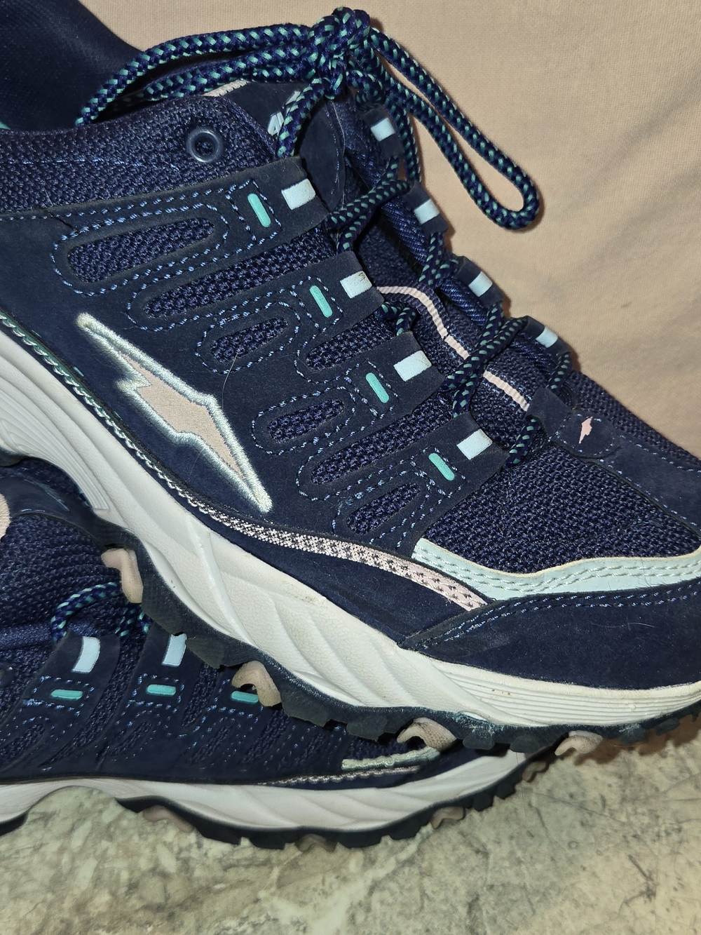 Avia Women's Navy and Light Blue Trail Running Sneakers